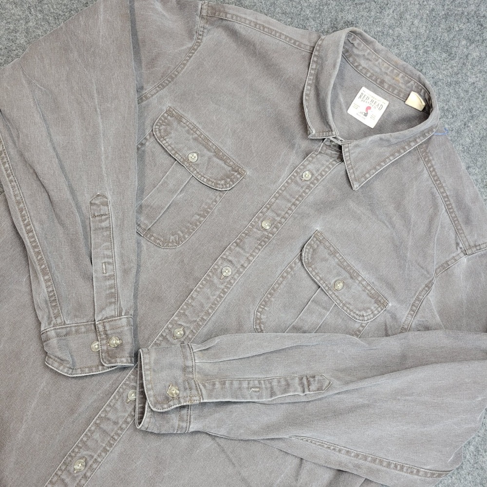 Red Head Shirt Mens 2XLT Brown Heavyweight Canvas Outdoor Hunting Workwear